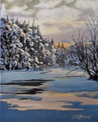 Dernière Lumière--oil on linen 10x8